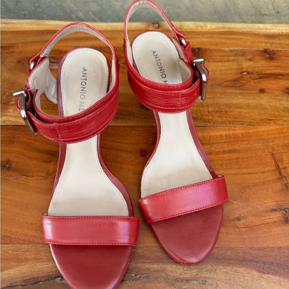 Antonio Melani Red leather Sandals
